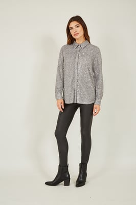 Silver Sequin Shirt