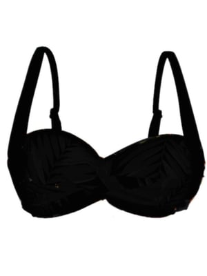 Twist Front Bikini Top Black