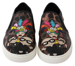 Dolce & Gabbana Women's Leather Leopard #dgfamily Loafers Shoes