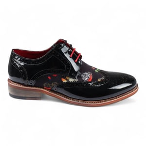 Justin Reess Heren Brogue Schoenen met Vlinderprint van Lakleer - Julius