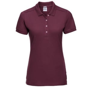 Russell Womens/Ladies Stretch Short Sleeve Polo Shirt (Burgundy)