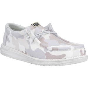 HEYDUDE Wally Washed Camo Polyester Båtskor i gråskala Desert Camo för män