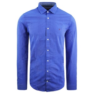 Tommy Hilfiger Darren Slim Fit Gestreept Overhemd Blauw Heren
