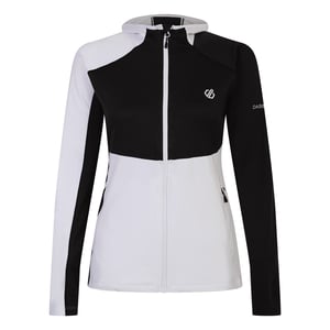 Dare 2B Womens/Ladies Convey II Hooded Core Stretch Midlayer (White/Black)