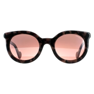 Moncler Round Womens Coloured Havana Bordeaux Mirror ML0015