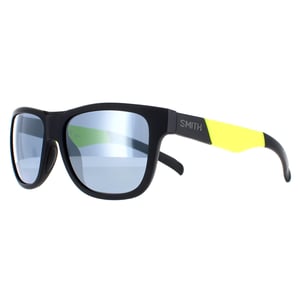 Smith Lowdown Slim/N PGC XB mat zwart geel chromapop zilver spiegel zonnebril