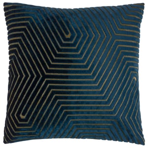 Paoletti Evoke Geometric Cut Velvet Cushion Cover