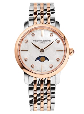 Frédérique Constant Slimline Moonphase Dames Horloge Multi FC-206MPWD1S2B