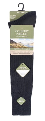 Mens Long Knee High Wool Military Action Army Style Socks for Boots