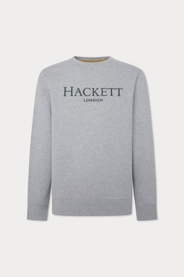 Heritage Hackett Logo Crew Sweat Grey Marl