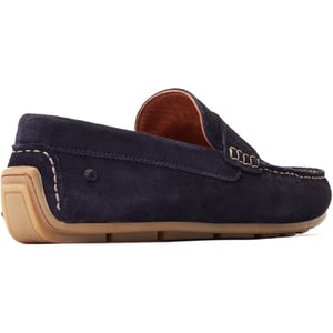 Base London Collins Leren Heren Navy Loafers
