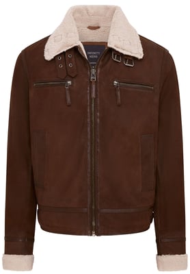 Herr Brown Real Sheep Mocka Bomber Aviator Jacket - Sandnes