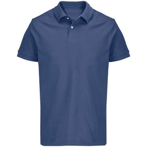 SOLS Unisex Adult Pacific Pique Twin Needle Stitch Polo Shirt (Denim)