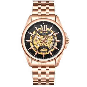 Met de hand geassembleerd Anthony James Limited Edition Mystique Automatic Rose horloge