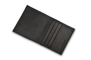 Woodland Leather Black 8 Credit Card Slot RFID Bi Fold Wallet