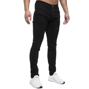 ETO | Mens Hyperstretch Jeans With Distress Effect