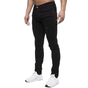 ETO | Mens Hyperstretch Jeans With Distress Effect