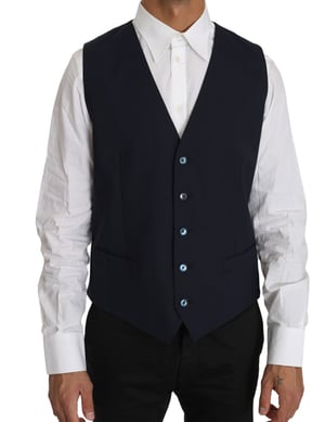 Dolce & Gabbana Heren Blazer Vest 2-Delig Blauw Wol MARTINI