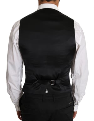 Dolce & Gabbana Heren Grijs Wollen Waistcoat Vest met Dubbele Borst