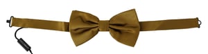 Dolce & Gabbana Geel Mosterd 100% Zijde Vlinder Papillon Heren Strik