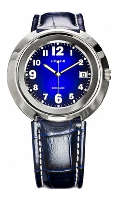 Jowissa Women's Pegasus Blue Leather Date Watch (Blue)