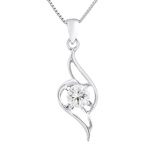 Solitaire Wing Hanger Zirkonium Zilver 925 Oxide wordt geleverd met aangeboden keten
