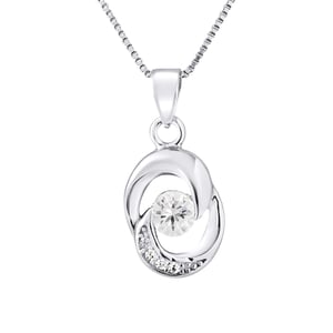 Fancy hanger zirkonium zilver 925 oxiden wordt geleverd met een ketting aangeboden
