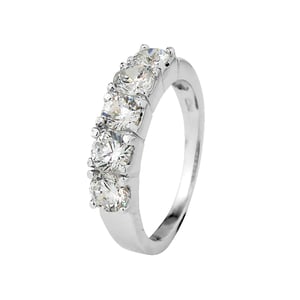 Trilogy ring zirkoniumoxides sieraden zilver 925 - trilogie
