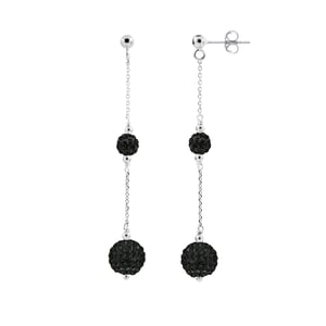 DIADEMA - Earrings Black Night - Collection Crystal Pearl
