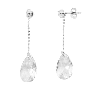 Hanging Oorbellen Echt Swarovski Silver Crystal 925 - Swarovski Tribute