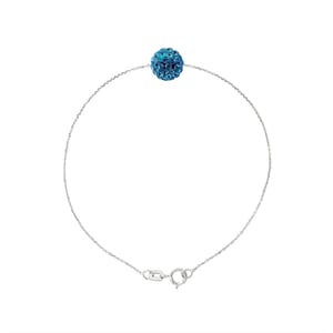 Crystal Sphere Armband Preciosa Silver Blue 925