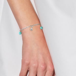 Turquoise Turquoise en Crystal Crystal Preciosa Silver 925