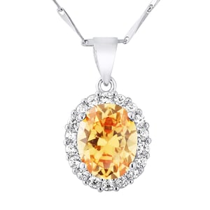 Organische Sapphire Color Crystal en Zirconiumoxides Silver 925 - Diana
