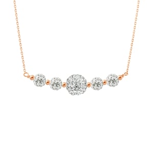 DIADEMA - Halsband Pinky Gold - Kristall Vit - Love Jewelry Collection