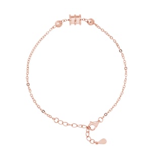 Vat zilver 925 roze vergulde armband