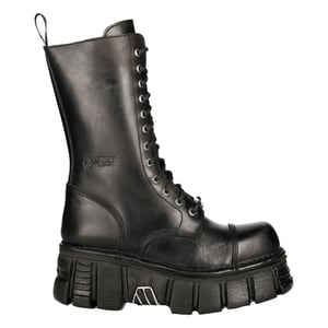 New Rock unisex metalen zwarte techno bikerlaarzen - M-MILI211C-C1