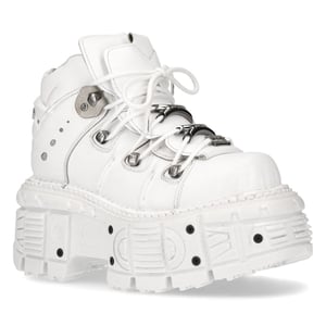 New Rock Unisex wit lederen gotische punklaarzen - M-TANK106-C1