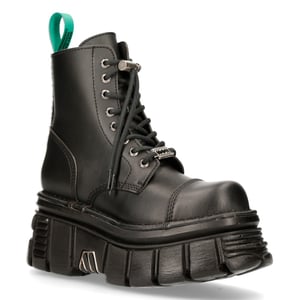 New Rock Vegan lederen gevechtsplatformlaarzen - TANKMILI083-VS2