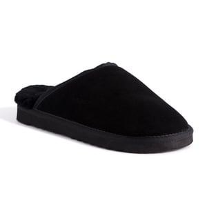 Aus Wooli "Manly" Australia Sheepskin Wool Slippers, Black