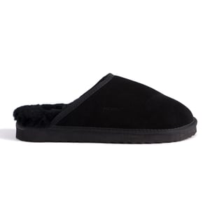 Aus Wooli "Manly" Australia Sheepskin Wool Slippers, Black