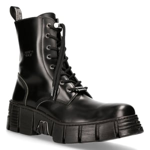 New Rock Boots Leren enkeltoren Biker Boots-M-WALL026N-C5