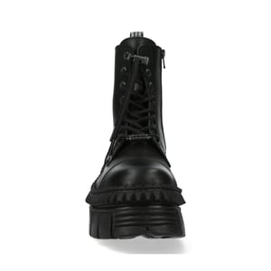 New Rock zwarte leren laarzen-WALL083CCT-S6