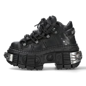 New Rock lederen platform enkellaarzen-WALL106-S10
