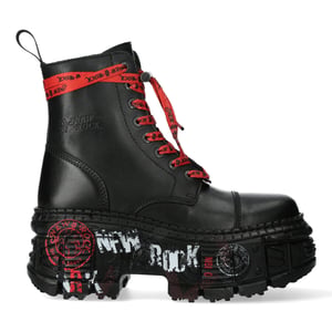 New Rock Punk plattform läderstövlar-WALL126CCT-C1