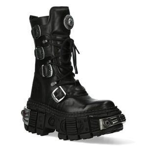 New Rock halfhoge gotische leren laarzen-WALL1473-S3