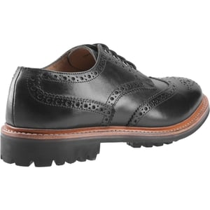 Cotswold Heren Quenington Commando Lace Up Dress Leather Shoe (Zwart)