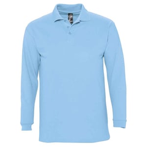SOLS Volwassen uniseks Winter II poloshirt met lange mouwen (Hemelsblauw)