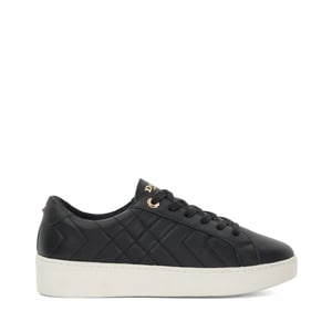 Dune Ladies Egent - Quilted Platform Sole Lace-Up Trainers