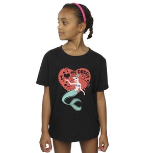 Disney Meisjes De Kleine Zeemeermin Love Daddy T-shirt katoen (Zwart)