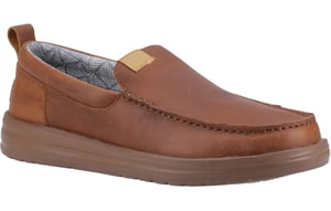 Hey Dude Wally Grip Moc Craft Leather Mens Shoes